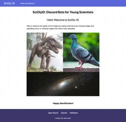 a screenshot of the sciolyid site before redesign