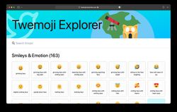 a screenshot of twemoji explorer