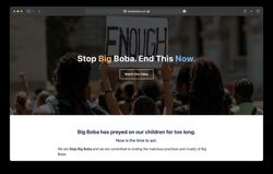 screenshot of stopbigboba.com