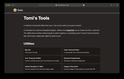 screenshot of tools site